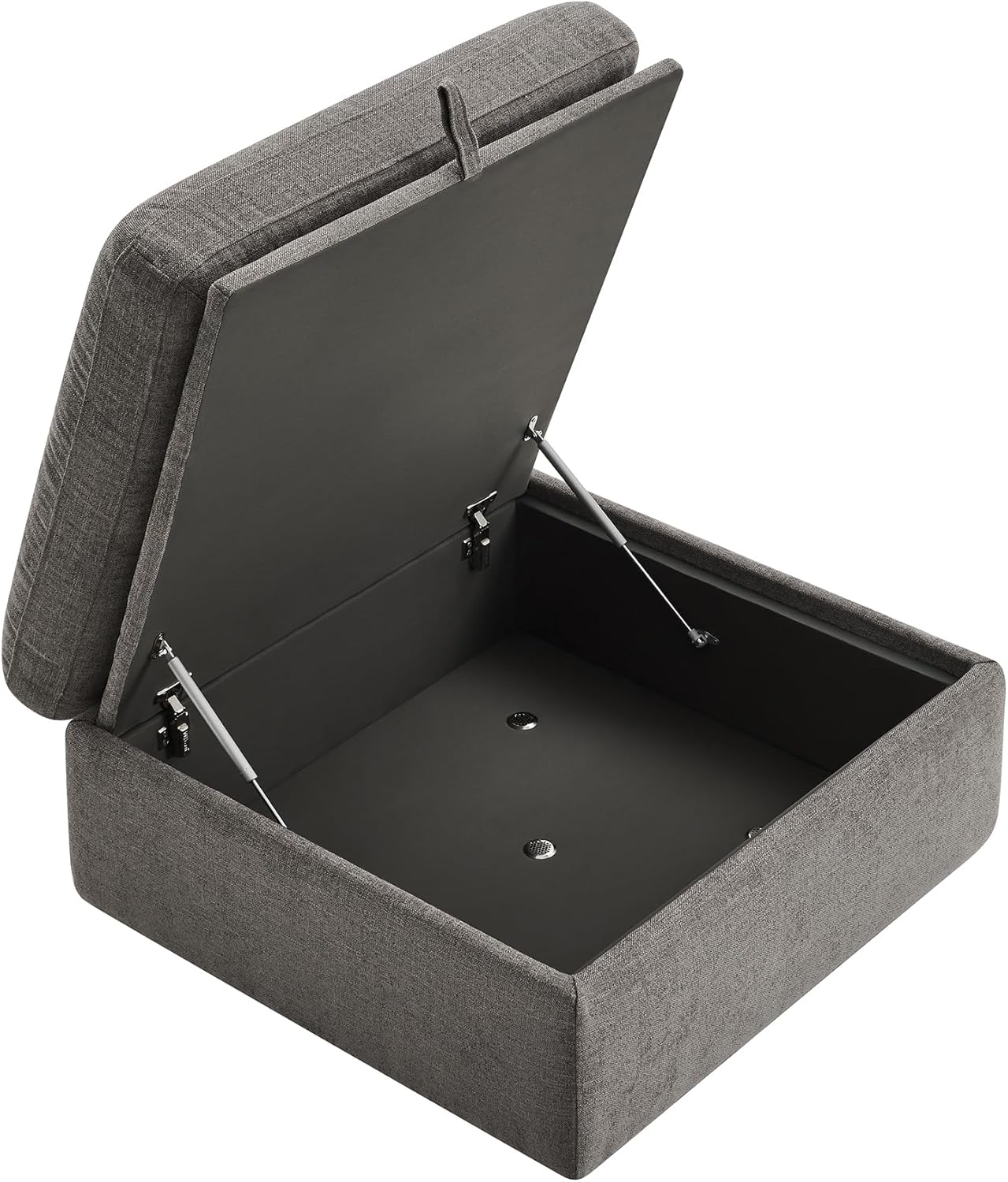 CHITA 34 Inch Upholstered Square Modular Storage Ottoman