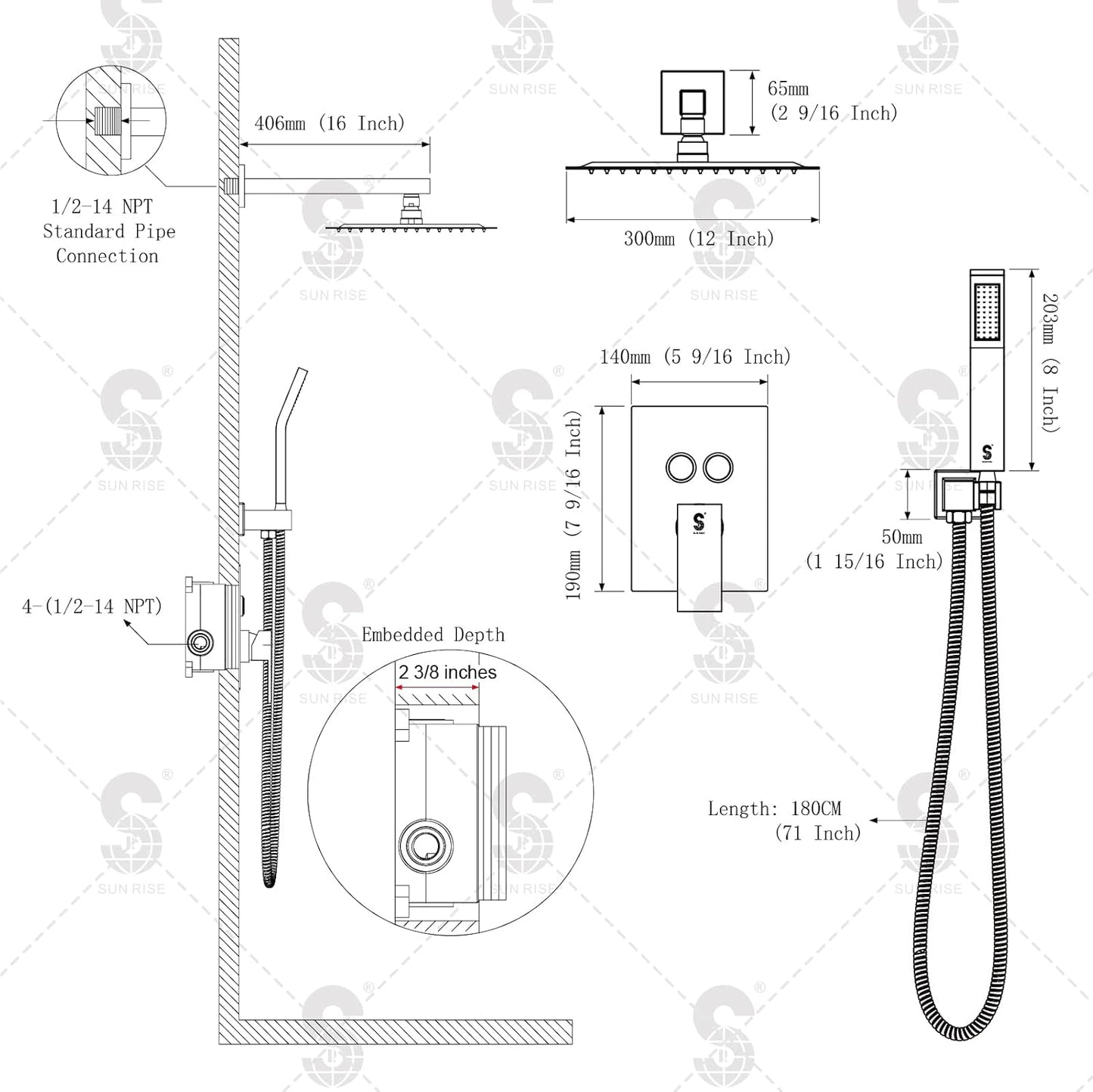 Sun Rise Shower System