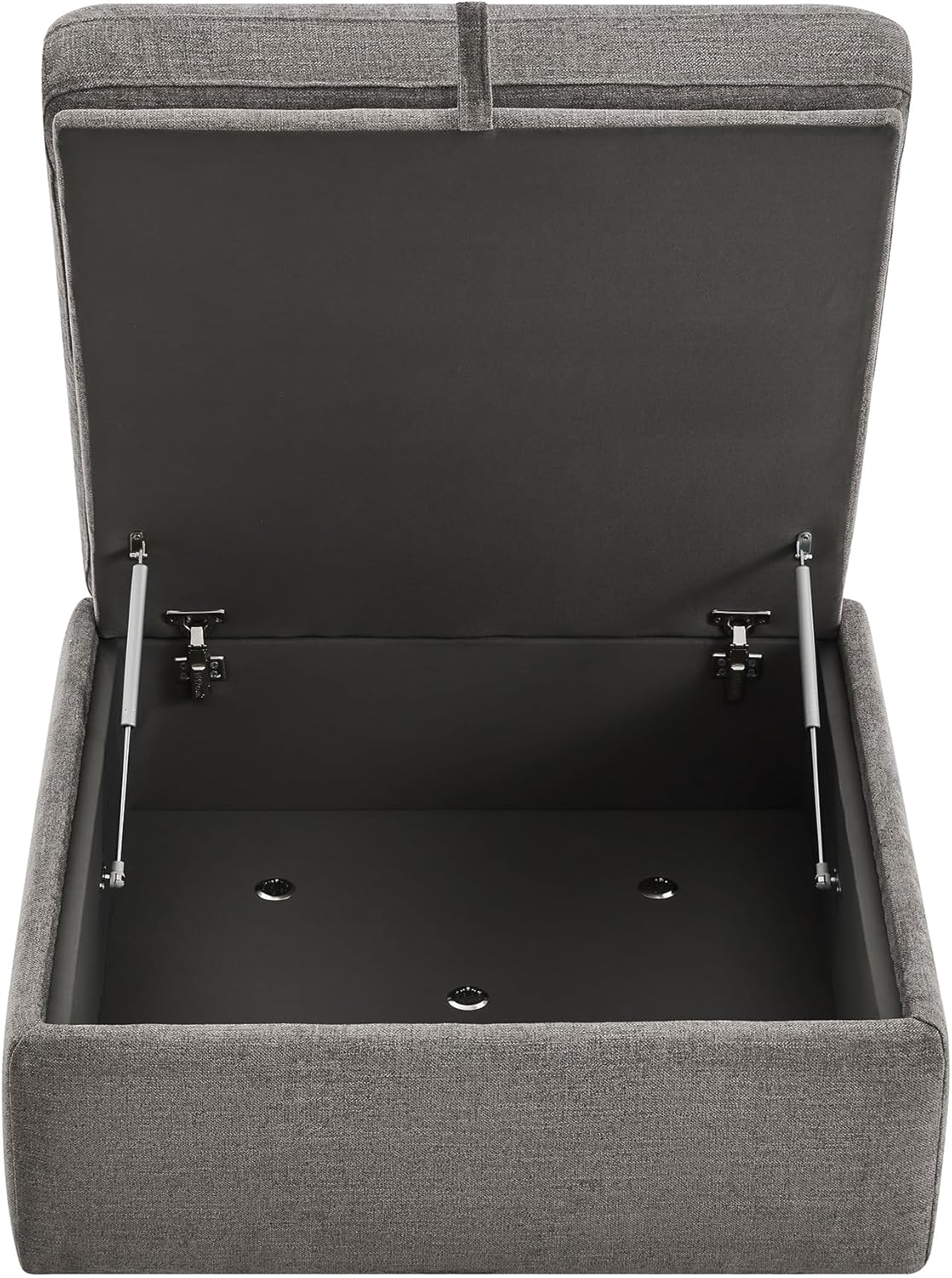 CHITA 34 Inch Upholstered Square Modular Storage Ottoman