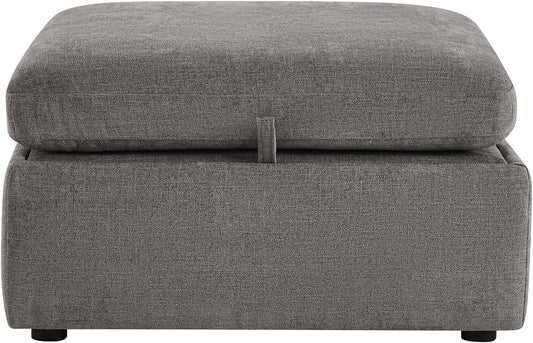 CHITA 34 Inch Upholstered Square Modular Storage Ottoman