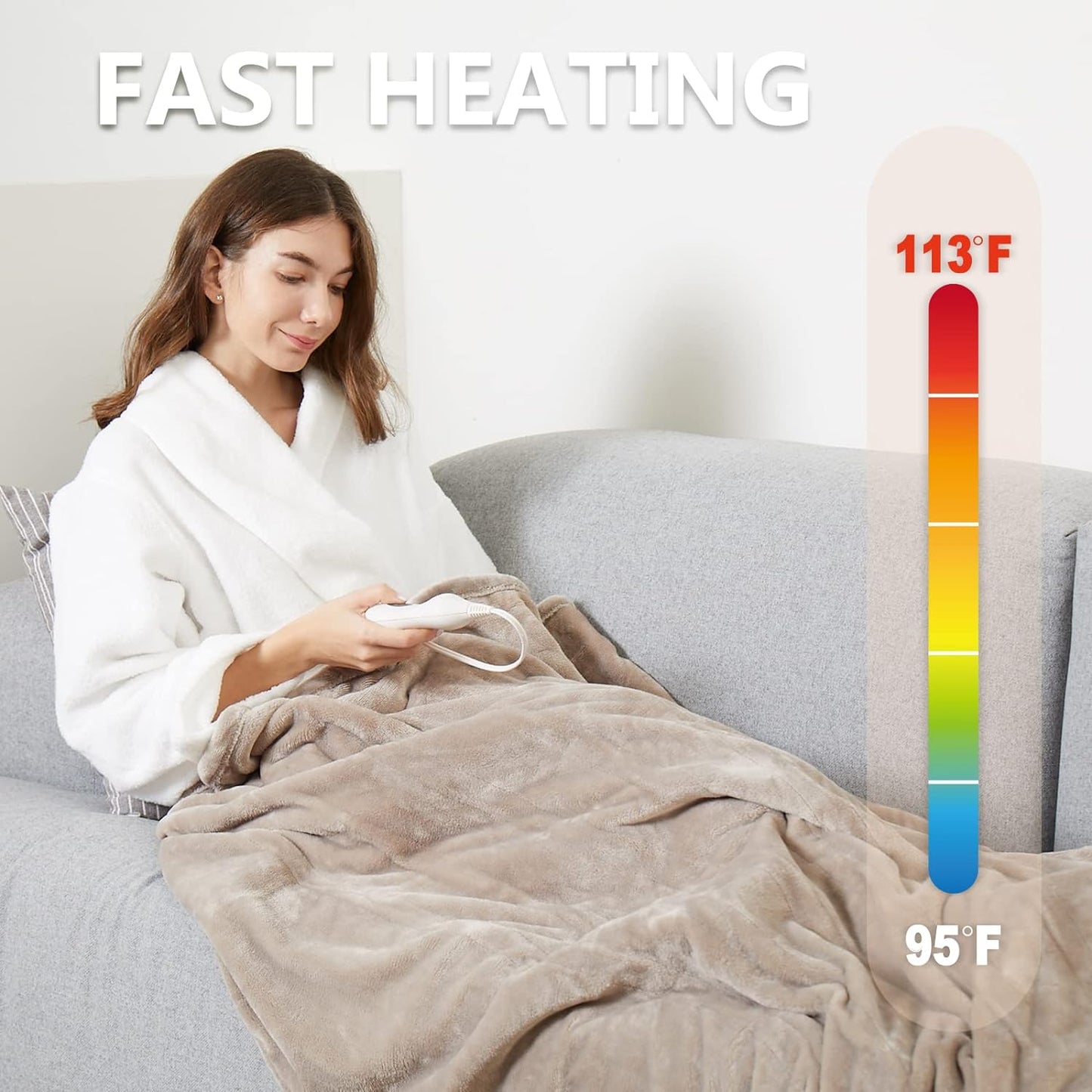 Flannel Heated Throw