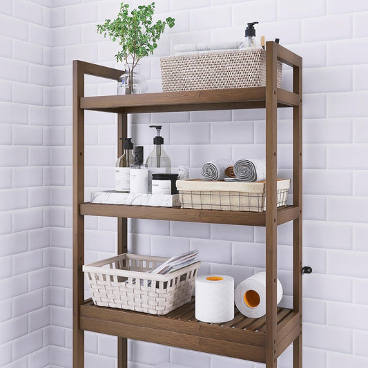 Bamboo Over The Toilet Storage Shelf