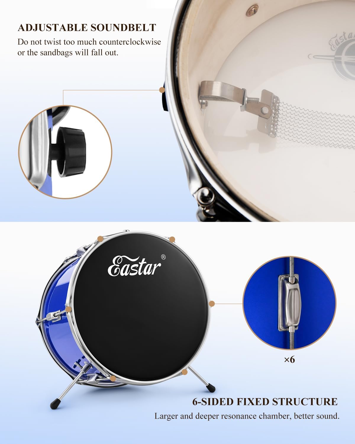 Eastar 14" Drum Kit for Kids