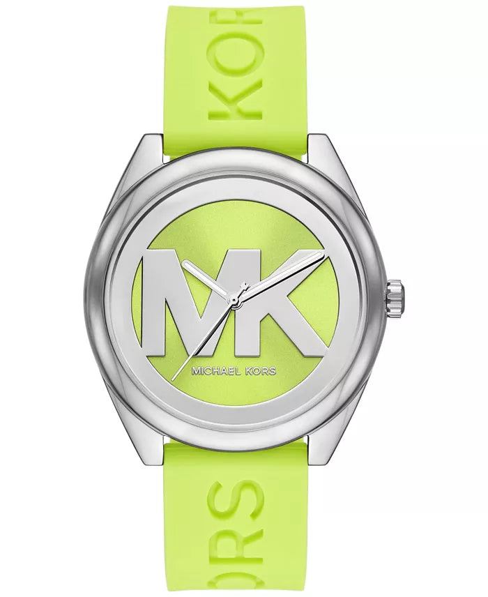 Women's Janelle Three-Hand Lime Green Silicone Watch 42mm