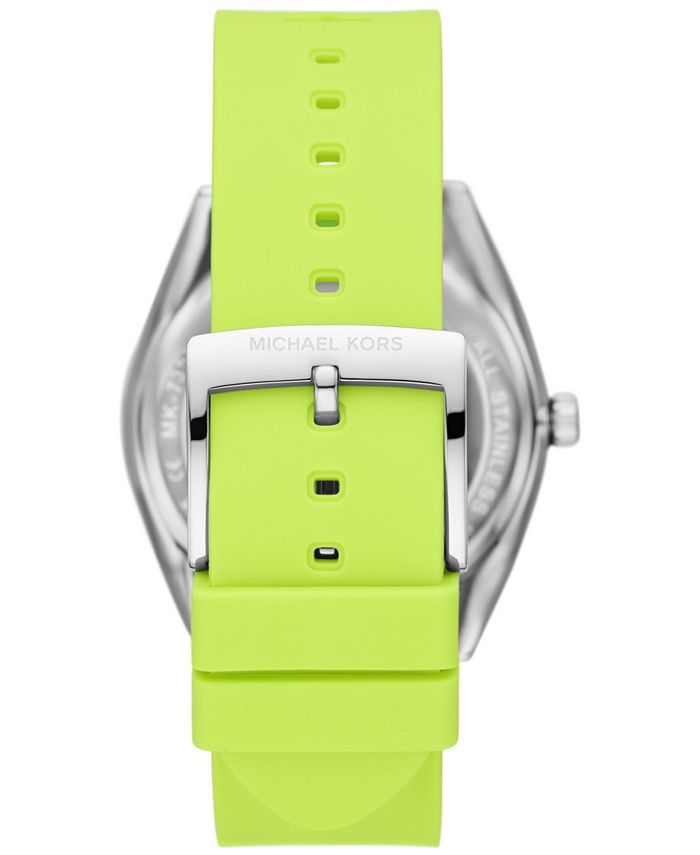 Women's Janelle Three-Hand Lime Green Silicone Watch 42mm