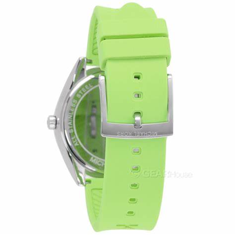 Women's Janelle Three-Hand Lime Green Silicone Watch 42mm