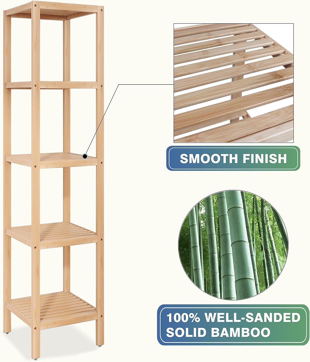 5 Tier Bathroom Storage Shelf