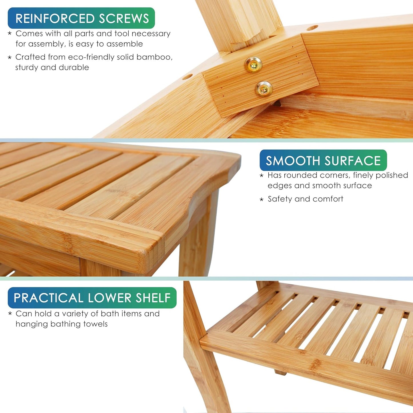 Bamboo Shower Bench