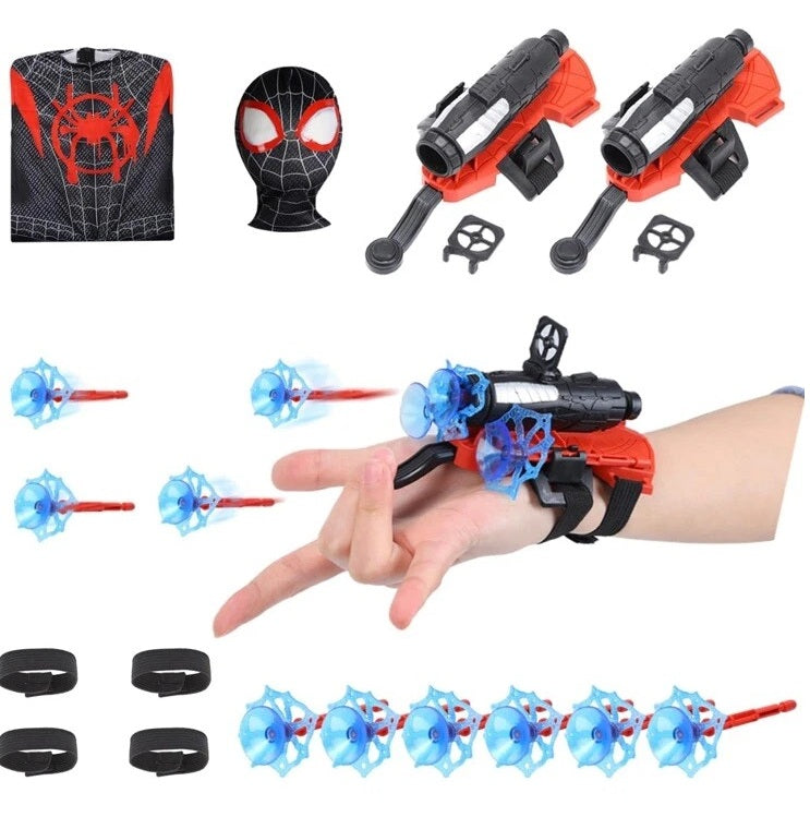 Skirfy Kids Halloween Spider Cosplay Costume & Web Shooters Toy